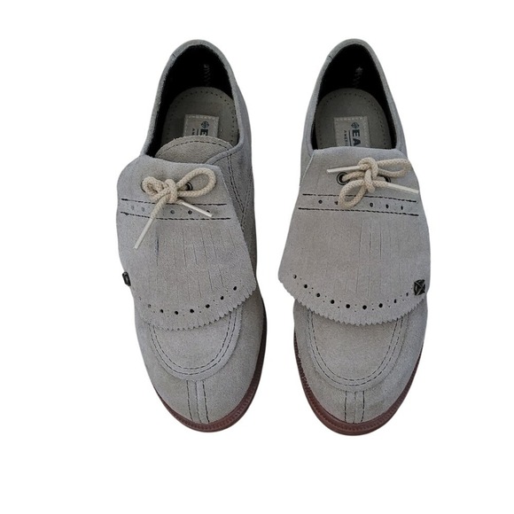 Vintage Eastland Suede Fringe Moc Toe Oxford Shoes Tan Womens 7 - Picture 2 of 6